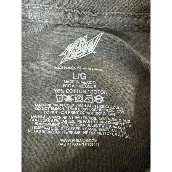 Mountain Dew Racing Men’s Large Vintage Wash Graphic T Shirt New with Tag Race - Picture 2 of 7
